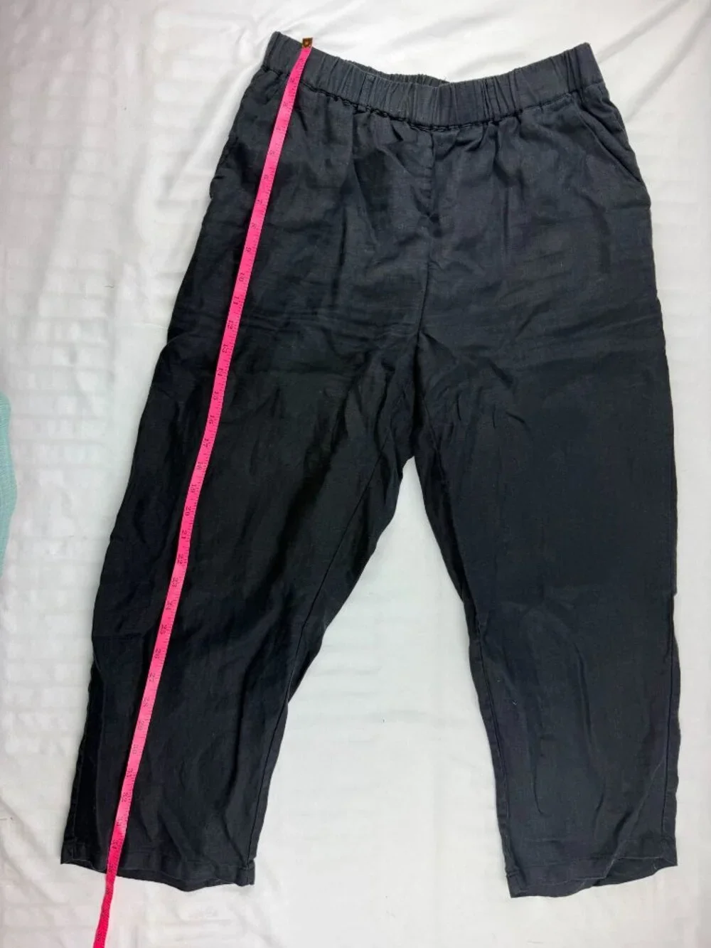 Quince 100% European Linen Pants Size Medium Black
